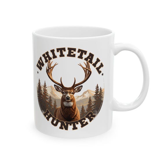 Whitetail Deer Hunter Mug, Deer Hunter Coffee Cup additional view 8