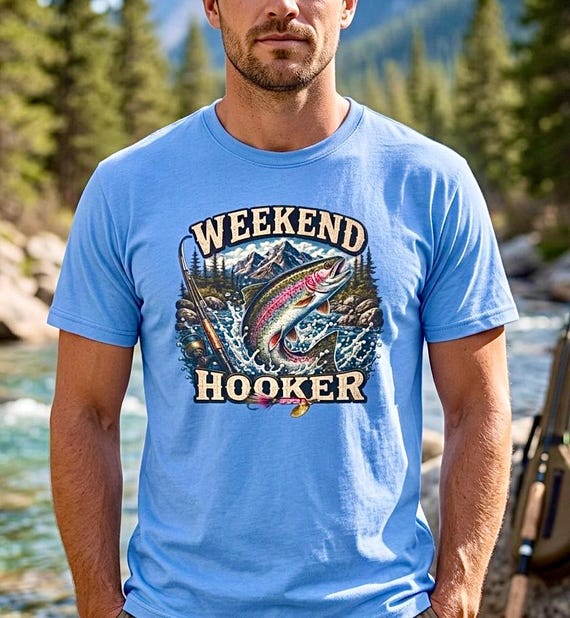 Funny Fishing Shirt, Rainbow Trout Fly Fishing Graphic Tee additional view 2