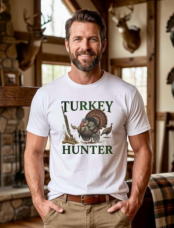 Turkey Hunter Shirt, Vintage Wild Turkey Graphic Tee product photo