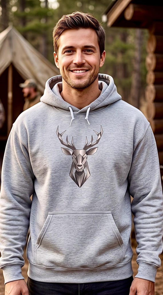 Geometric Whitetail Buck Hoodie additional view 5