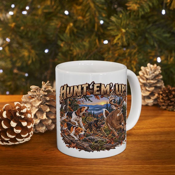 Hunt 'Em Up Whitetail Deer Dog Hunting Mug additional view 8