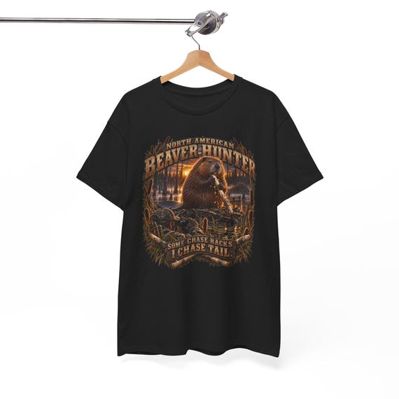 North American Beaver Hunter Tee chase tail funny hunting shirt additional view 4