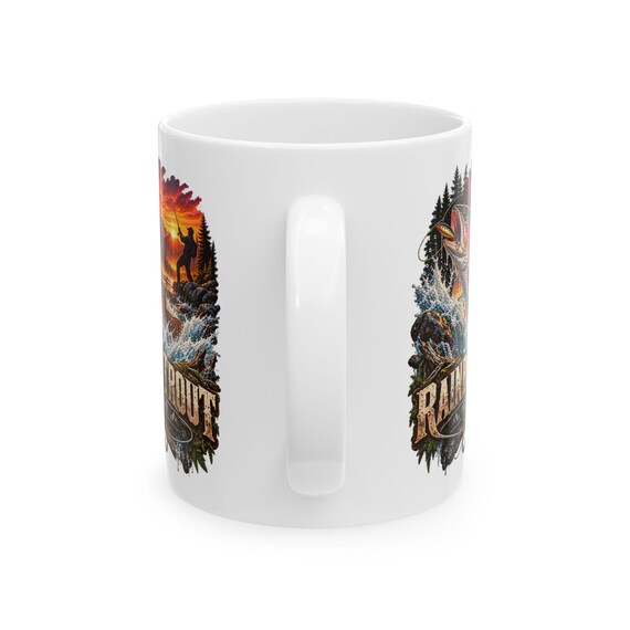 Rainbow Trout Drift Set Chaos Mug river trout fishing coffee cup additional view 7