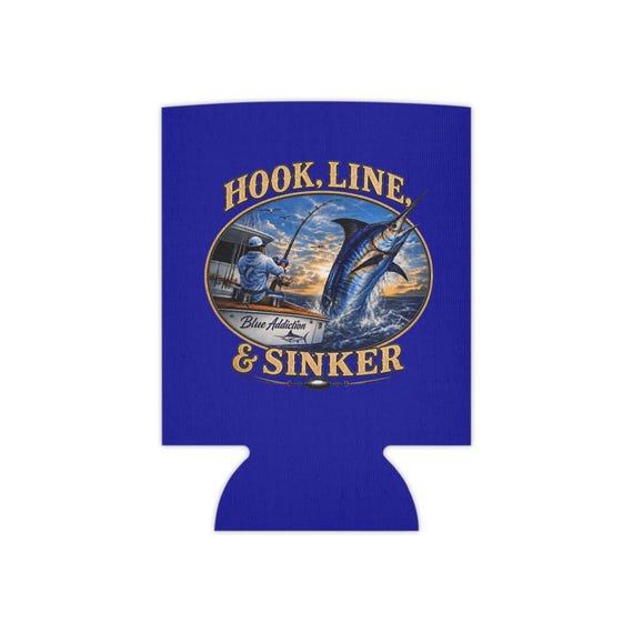 Fishing koozie, Marlin Deep Sea Fishing Koozie additional view 7