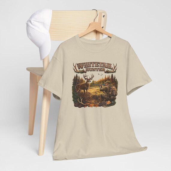 Whitetail Hunter Shirt, Whitetail Deer Hunting Graphic Tee additional view 7