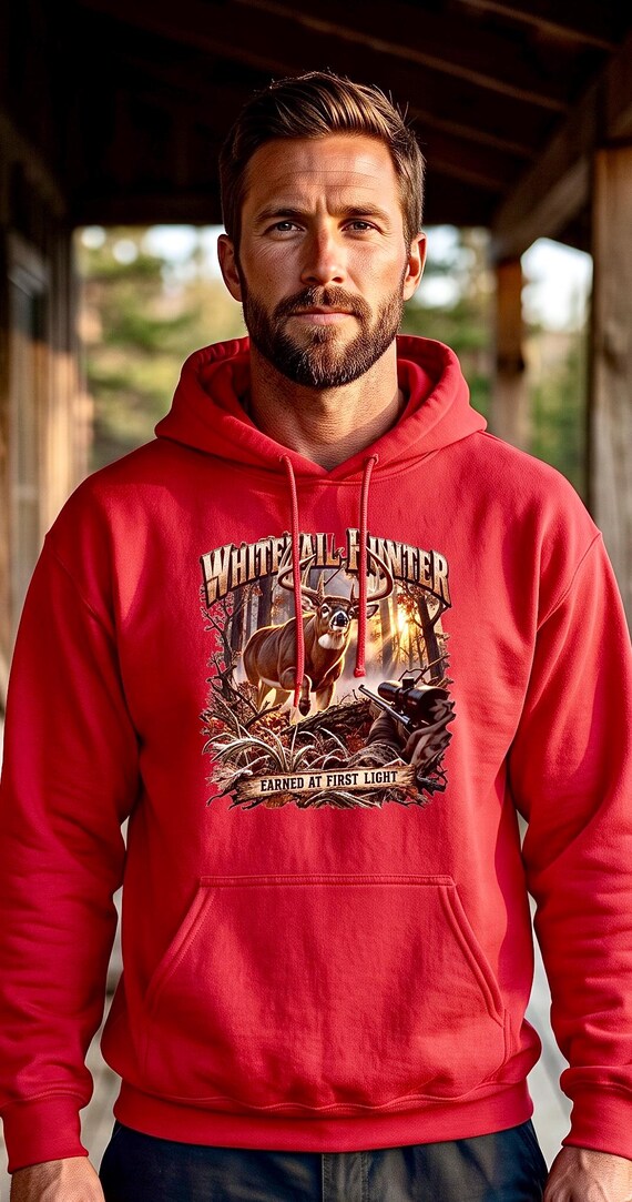 Whitetail Deer Hunter Earned At First Light Hoodie additional view 10
