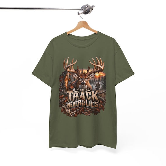 The Track Never Lies Whitetail Buck Hunter Tee blood tracker additional view 4