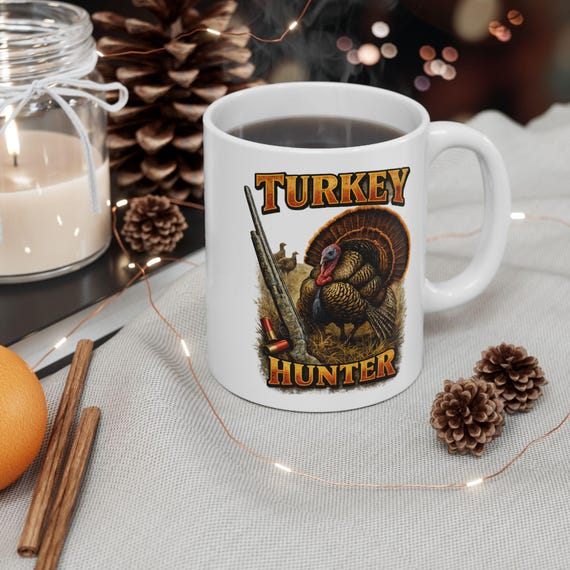 Vintage Wild Turkey Hunter Mug, Wild Turkey Shotgun Coffee Cup additional view 9