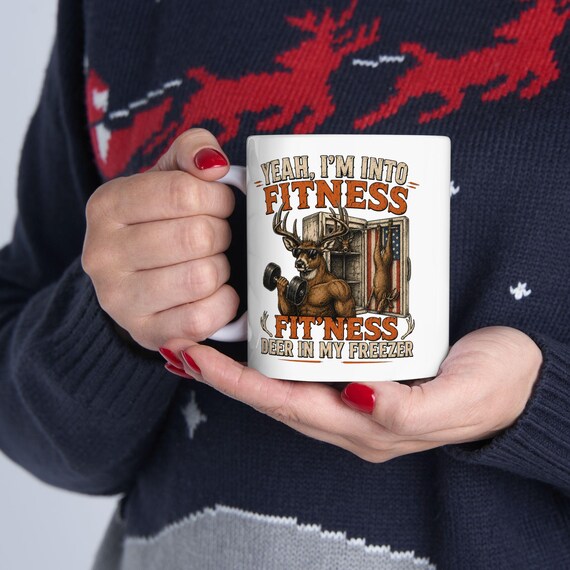 Funny Hunting Mug, Deer In My Freezer Coffee Cup additional view 3