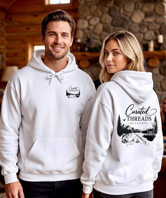Curated Threads Outdoors Hoodie, Mountain Fishing Hunting Sweatshirt additional view 6