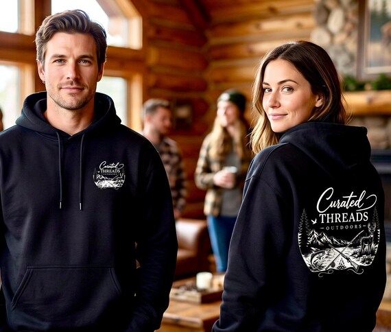 Curated Threads Outdoors Hoodie, Mountain Fishing Hunting Sweatshirt additional view 7