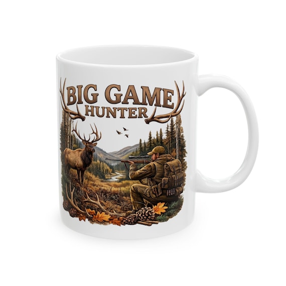 Elk Hunting Mug, Big Game Hunter Coffee Cup additional view 6