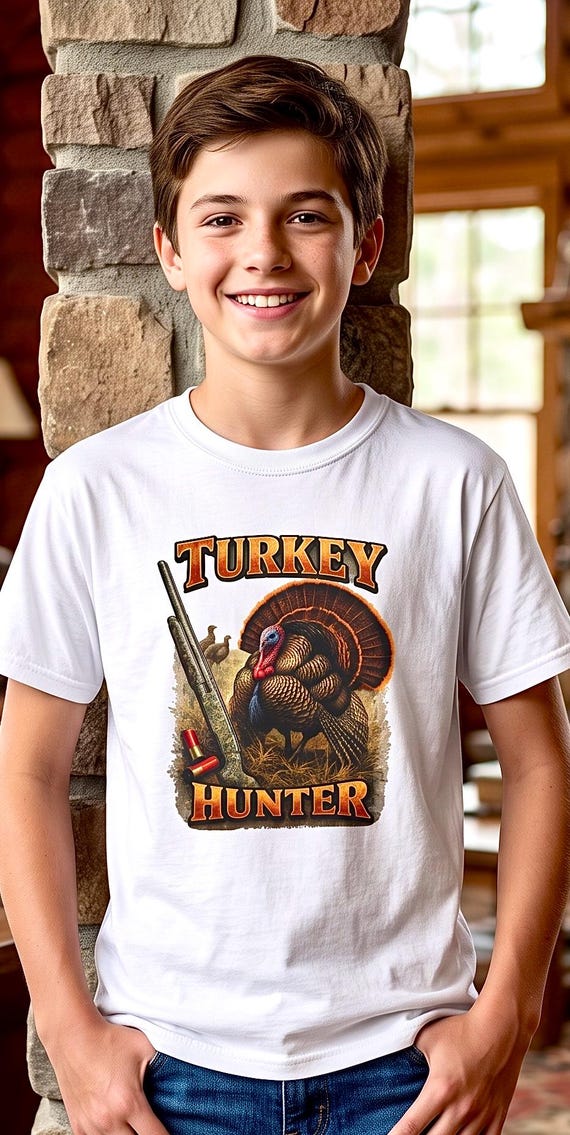 Turkey Hunter Kids Shirt vintage gobbler product photo