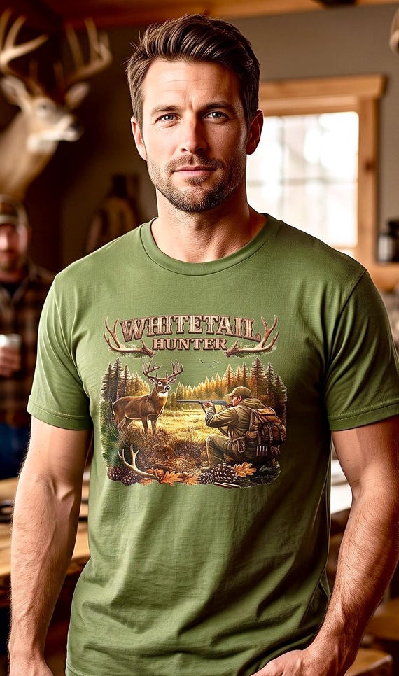 Whitetail Hunter Shirt, Whitetail Deer Hunting Graphic Tee additional view 2