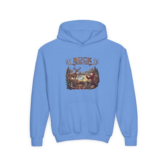 Youth Buck Hunter Hoodie, Kids Deer Hunting Sweatshirt additional view 8
