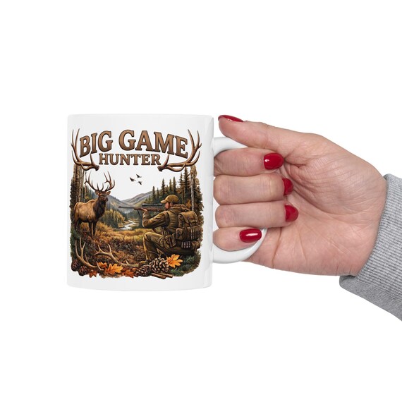 Elk Hunting Mug, Big Game Hunter Coffee Cup additional view 9
