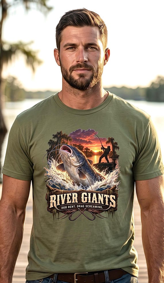 River Giants Catfishing Tee catfish hunter additional view 3