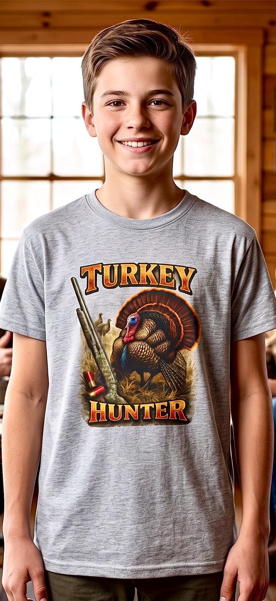 Turkey Hunter Kids Shirt vintage gobbler additional view 2
