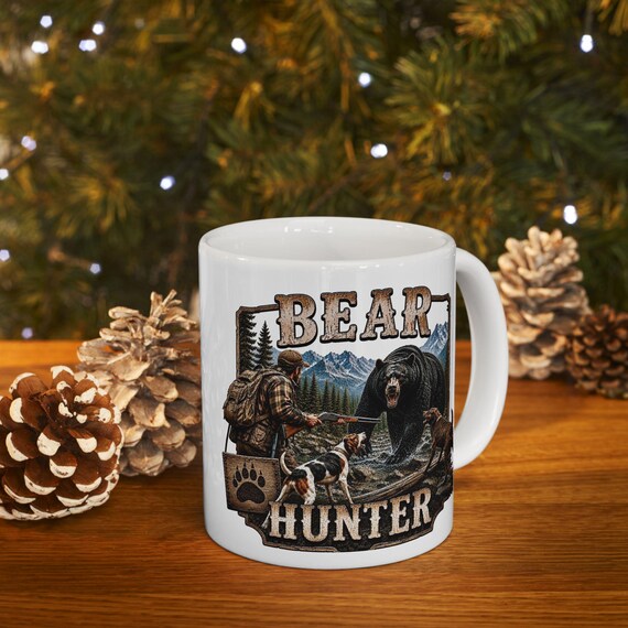 Bear Hunter Mug, Black Bear Hunting Coffee Cup additional view 6