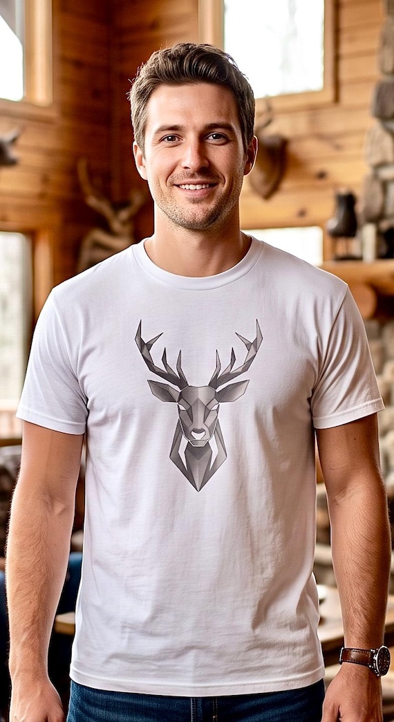 Geometric Whitetail Buck Tee additional view 4