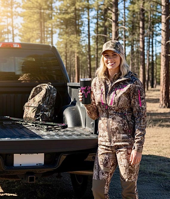 Whitetail Hunt Life Tumbler, Insulated Stainless Steel Travel Mug additional view 3