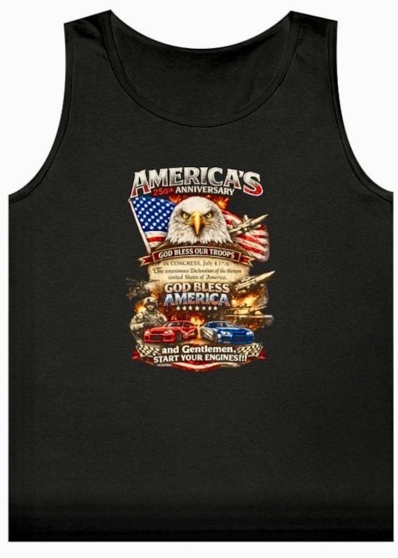 America 250th Anniversary Eagle Tank Top, Patriotic God Bless America Shirt product photo