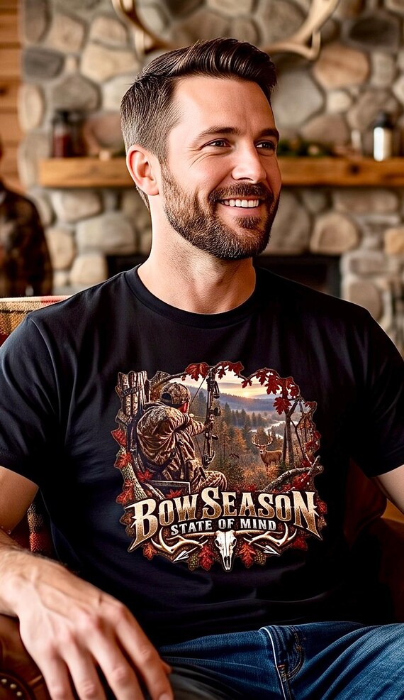 Bow Season State of Mind Tee whitetail deer bow hunter additional view 2