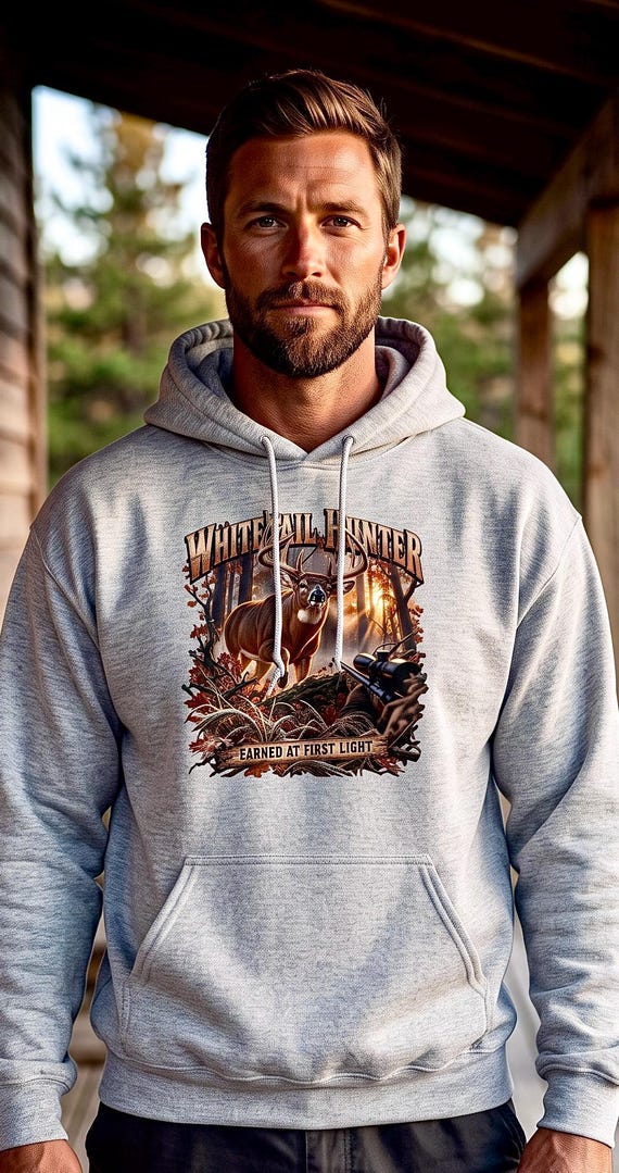 Whitetail Deer Hunter Earned At First Light Hoodie additional view 7