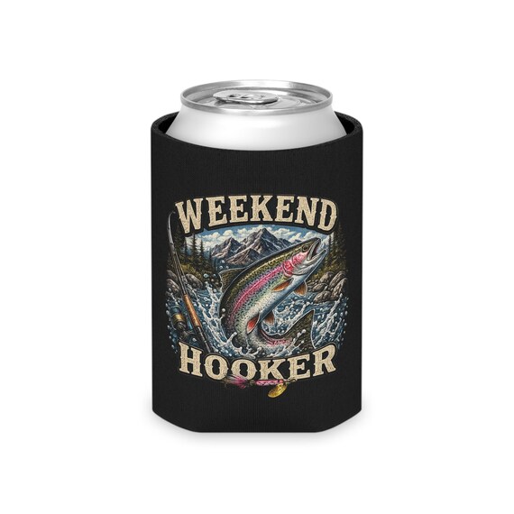 Funny Fishing Koozie, Rainbow Trout Can Cooler, Fishing Gift for Men Women additional view 7
