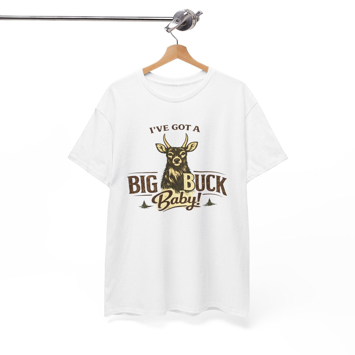 Funny Big Buck Baby Deer Hunting T-Shirt, Whitetail Graphic Tee product photo