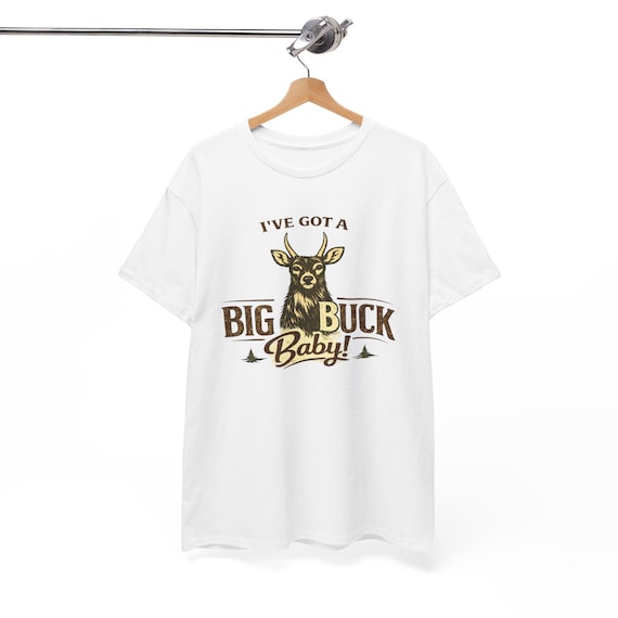 Funny Big Buck Baby Deer Hunting T-Shirt, Whitetail Graphic Tee product photo
