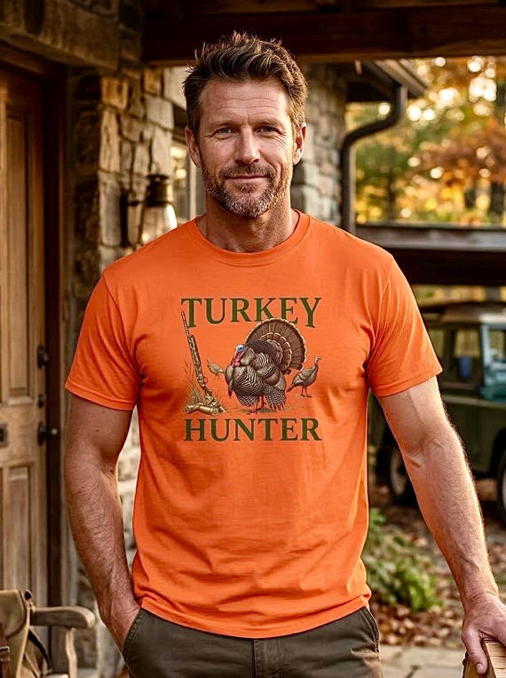 Turkey Hunter Shirt, Vintage Wild Turkey Graphic Tee additional view 3