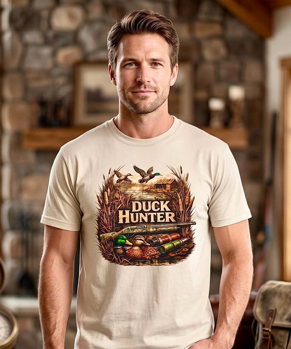 Mallard Duck Hunter Vintage Graphic Tee, Waterfowl Hunting Apparel additional view 4