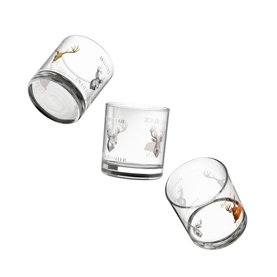 Whitetail Deer Whiskey Rocks Glass additional view 3