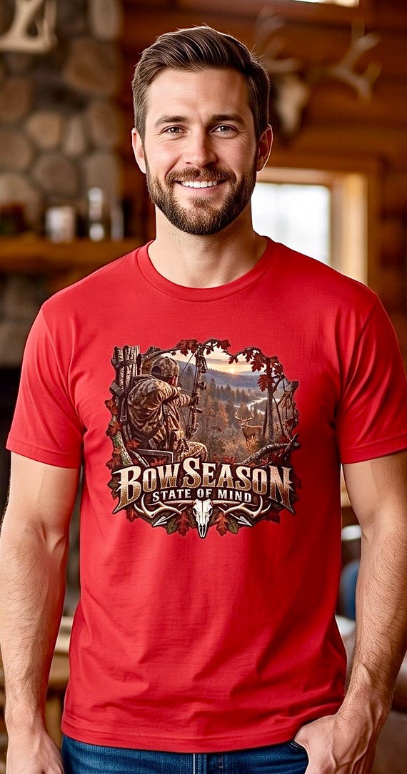 Bow Season State of Mind Tee whitetail deer bow hunter additional view 9