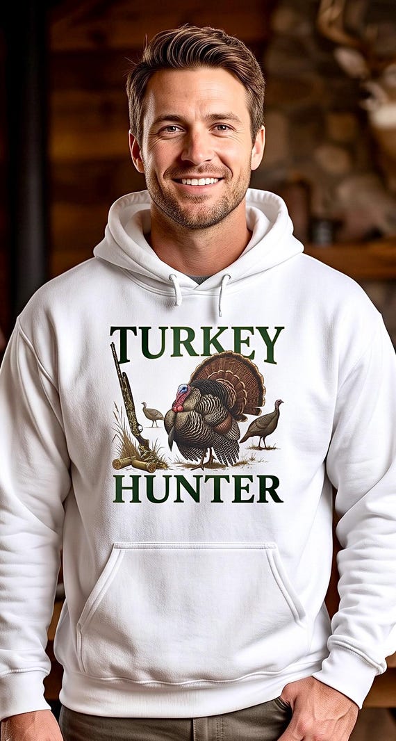 Turkey Hunter Hoodie, Wild Turkey Hunting Sweatshirt additional view 3