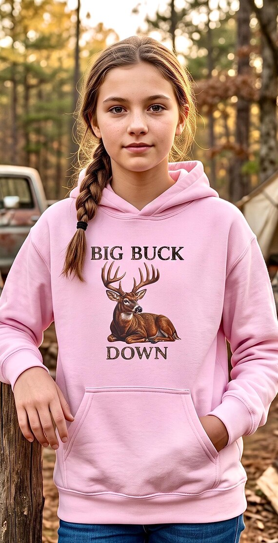 Big Buck Down Youth Hoodie additional view 7