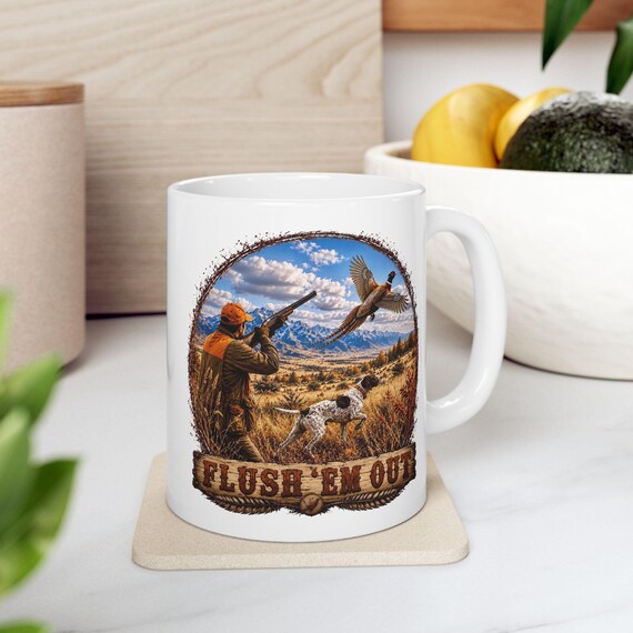 Pheasant Hunting Mug, Upland Bird Hunter Coffee Cup additional view 3