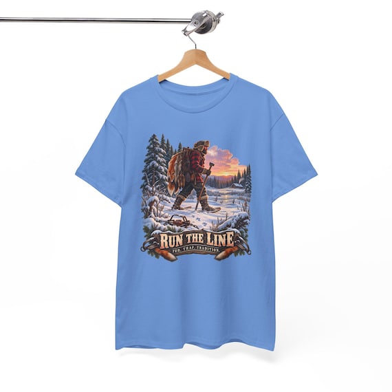 Run The Line Fur Trapper Tee trapline mountain man additional view 10