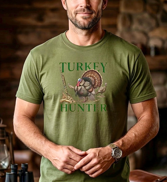 Turkey Hunter Shirt, Vintage Wild Turkey Graphic Tee additional view 6