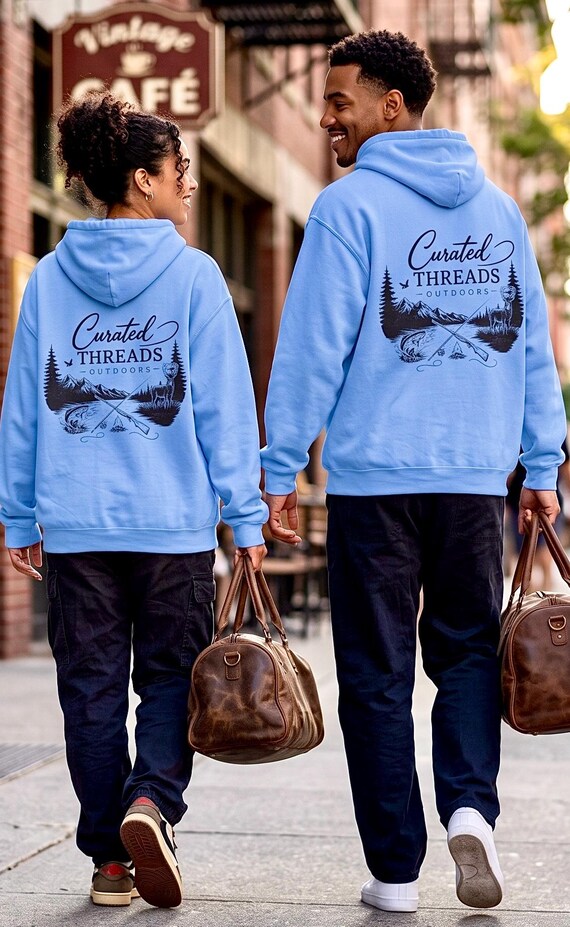 Curated Threads Outdoors Hoodie, Mountain Fishing Hunting Sweatshirt additional view 8