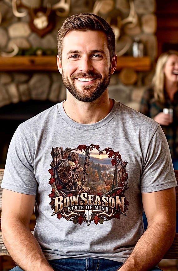 Bow Season State of Mind Tee whitetail deer bow hunter additional view 7