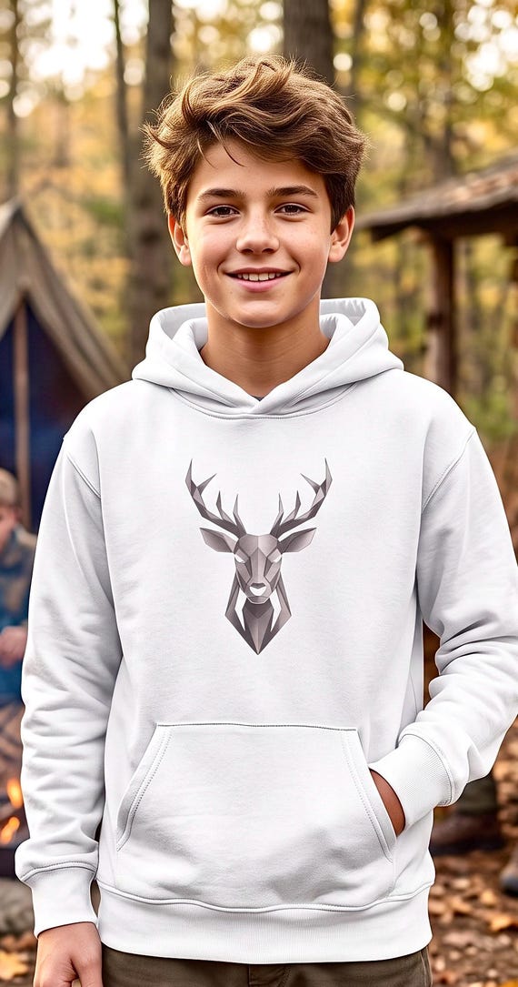 Whitetail Deer Youth Hoodie additional view 3