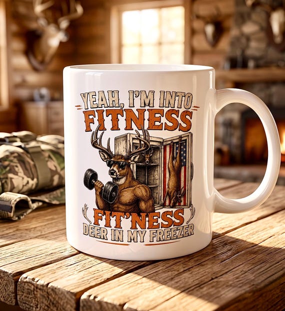 Funny Hunting Mug, Deer In My Freezer Coffee Cup product photo