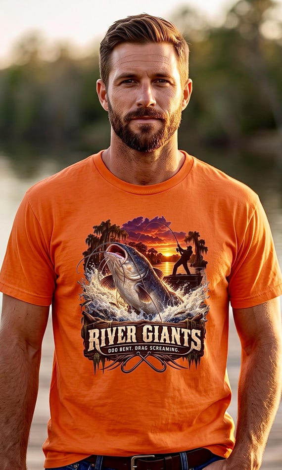 River Giants Catfishing Tee catfish hunter additional view 5