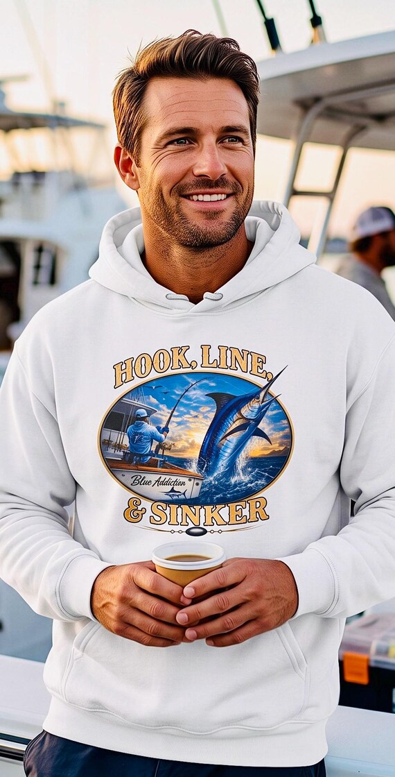 Marlin Fishing Hoodie, Deep Sea Sportfishing Sweatshirt additional view 2