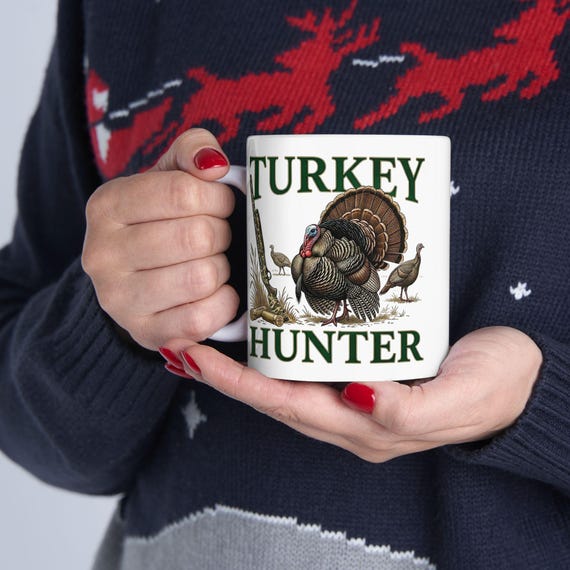 Turkey Hunter Mug, Wild Turkey Hunting Coffee Cup additional view 4