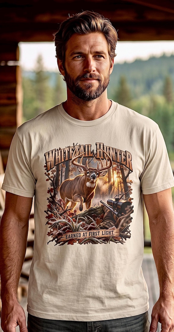 Whitetail Deer Hunter Earned At First Light Tee additional view 9