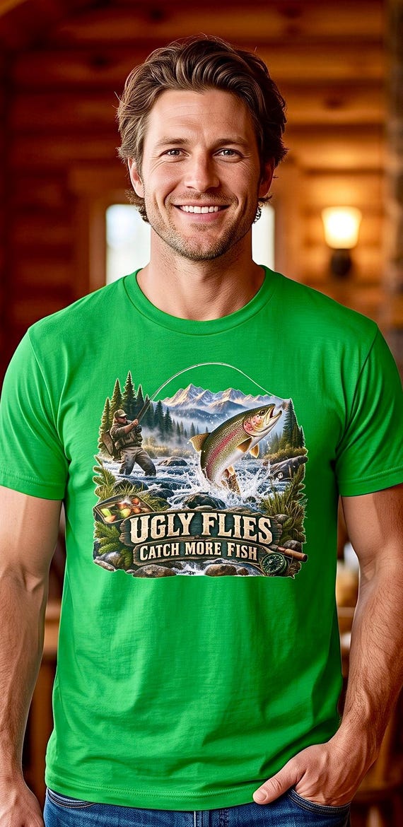 Ugly Flies Catch More Fish Shirt fly fishing rainbow trout additional view 7