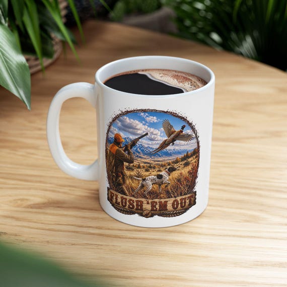 Pheasant Hunting Mug, Upland Bird Hunter Coffee Cup additional view 5